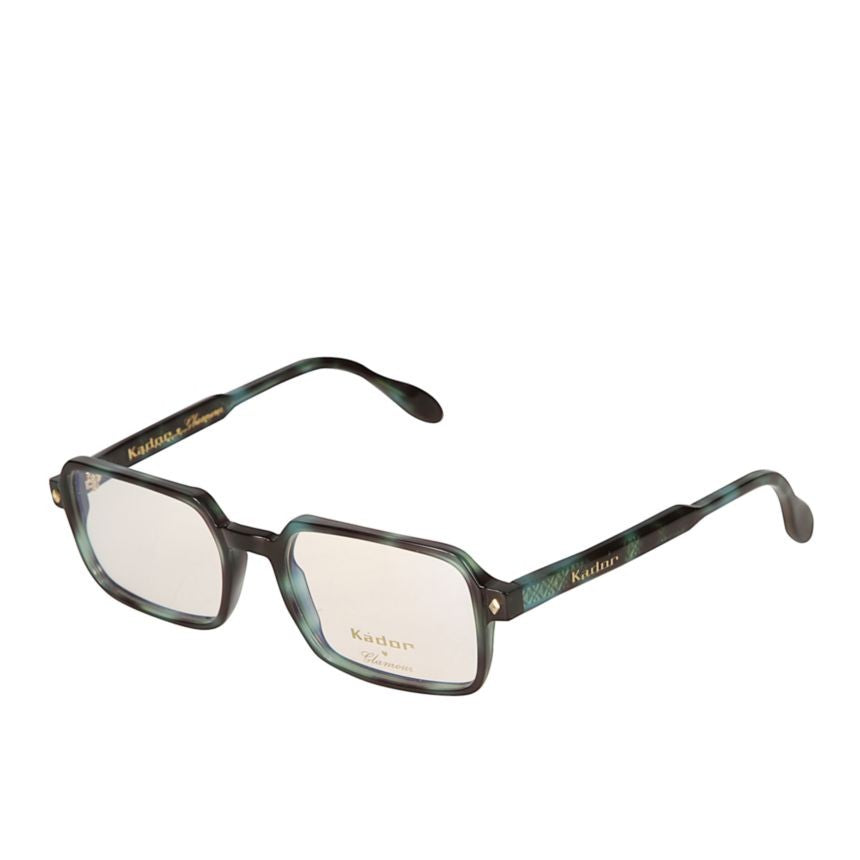 Kador Kolette/N Rectangular Oversized Tortoiseshell Frame Eyeglasses With Gold Accents