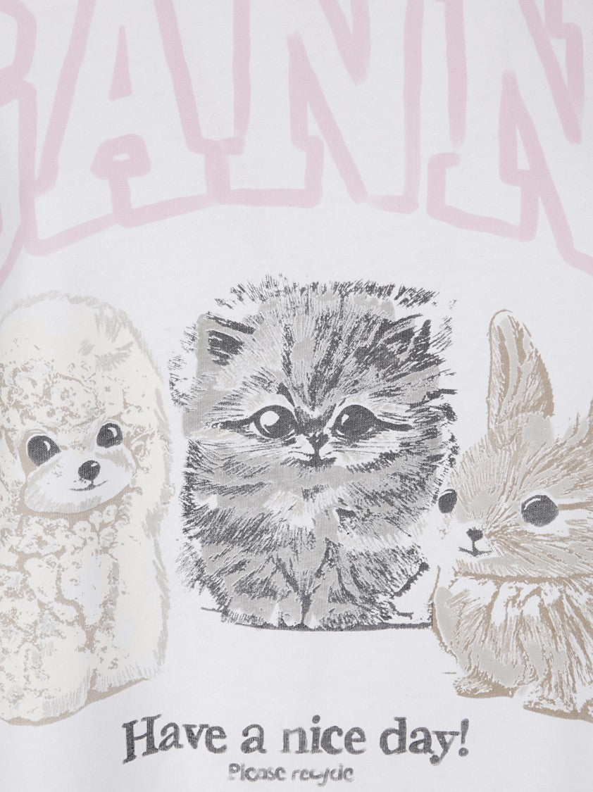 Ganni Oversized Long-Sleeve T-Shirt