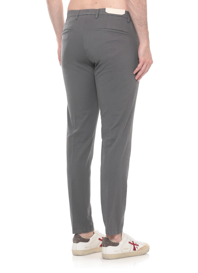 Briglia 1949 Grey Bg04 Cotton Straight-Leg Pants