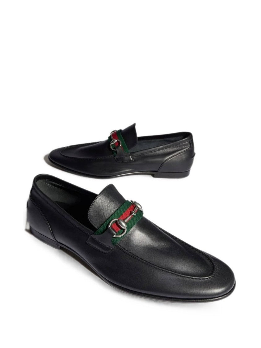 Gucci Horsebit Pointed Toe Calfskin Loafers