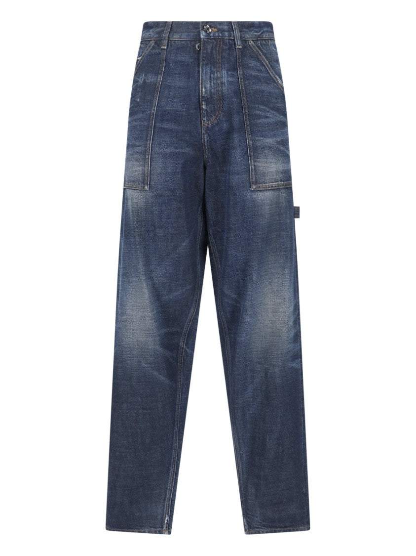 Dolce & Gabbana Medium-Rise Straight Leg Cargo Jeans