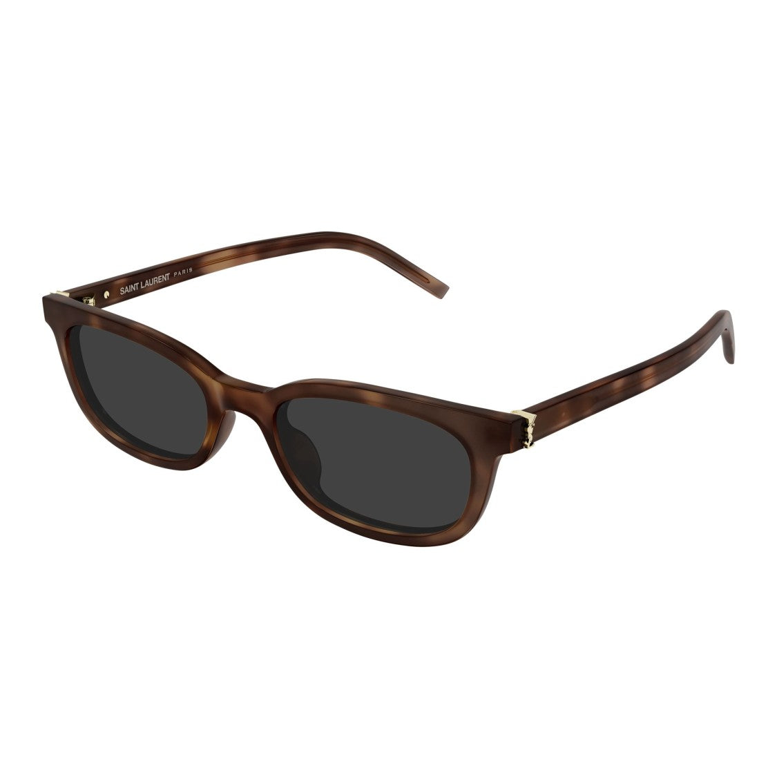 Saint Laurent Rectangular Tortoiseshell Sunglasses With Gold-Tone Logo