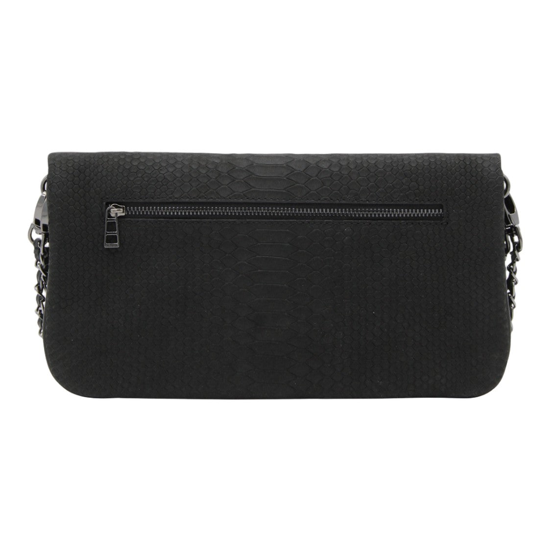 Zadig & Voltaire Textured Black Bag With Wing Emblem