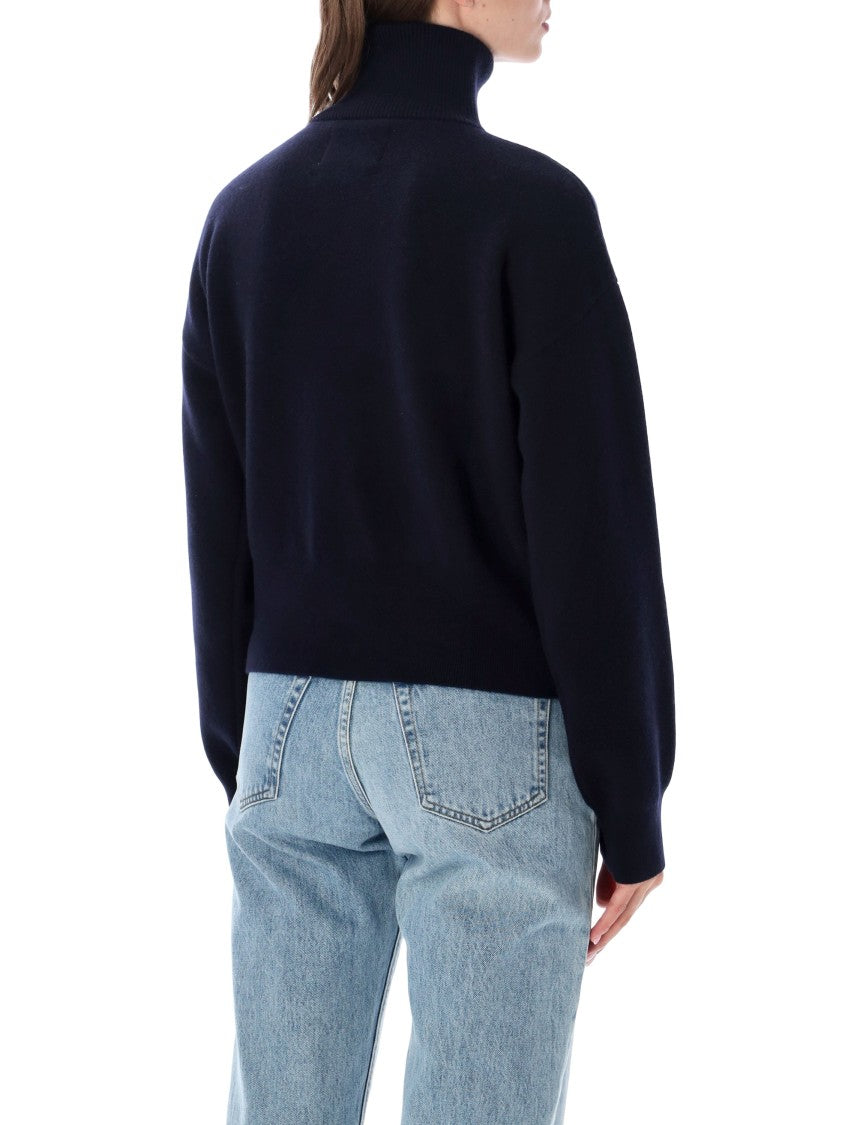 Extreme Cashmere Xtra Cute 3D Jacquard Cashmere Cropped Bomber Cardigan