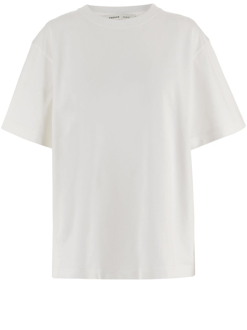 Carven Cotton T-Shirt With Round Neck