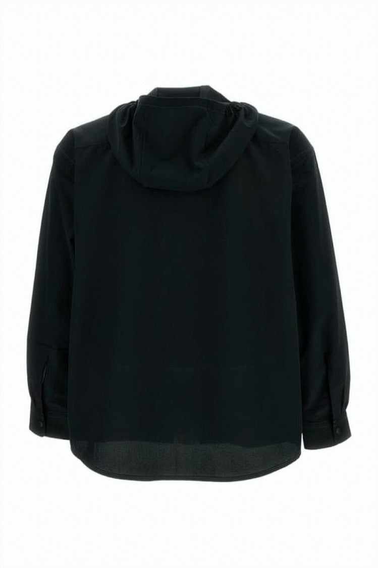And Wander Black Lightweight Hooded Functional Shirt