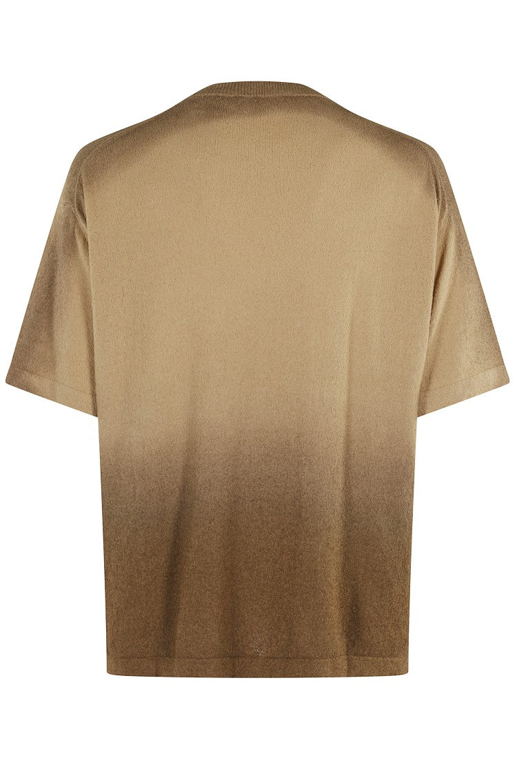 Roberto Collina Sun-Faded Cotton Blend Crew Neck Sweater