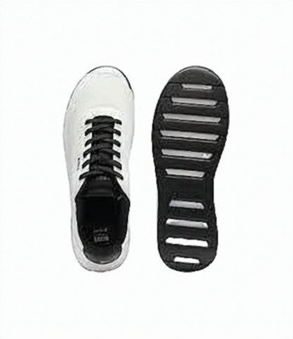 Hugo Boss Low-Profile White Polyester Sneakers With Black Accents