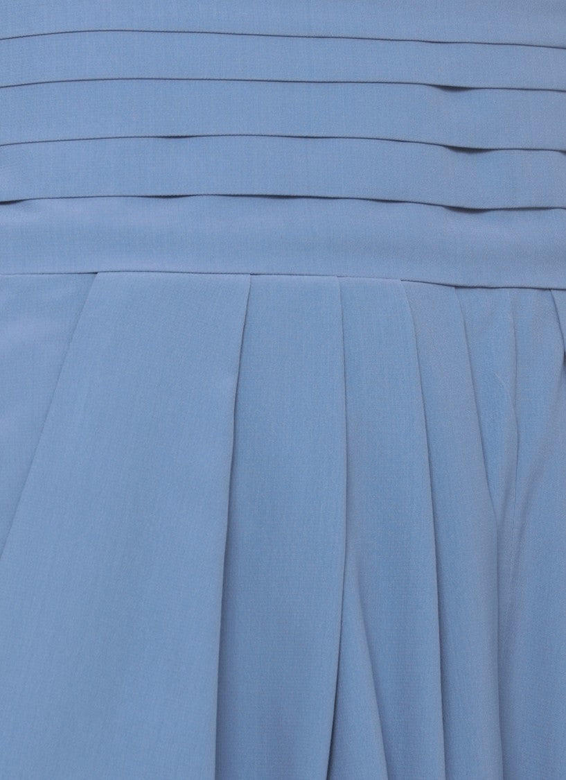 Lanvin Blue Silk-Blend Flap Pocket Pants