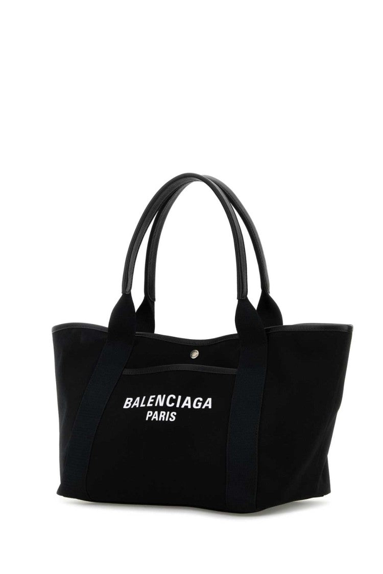 Balenciaga Black Canvas Medium Biarritz Shopping Bag