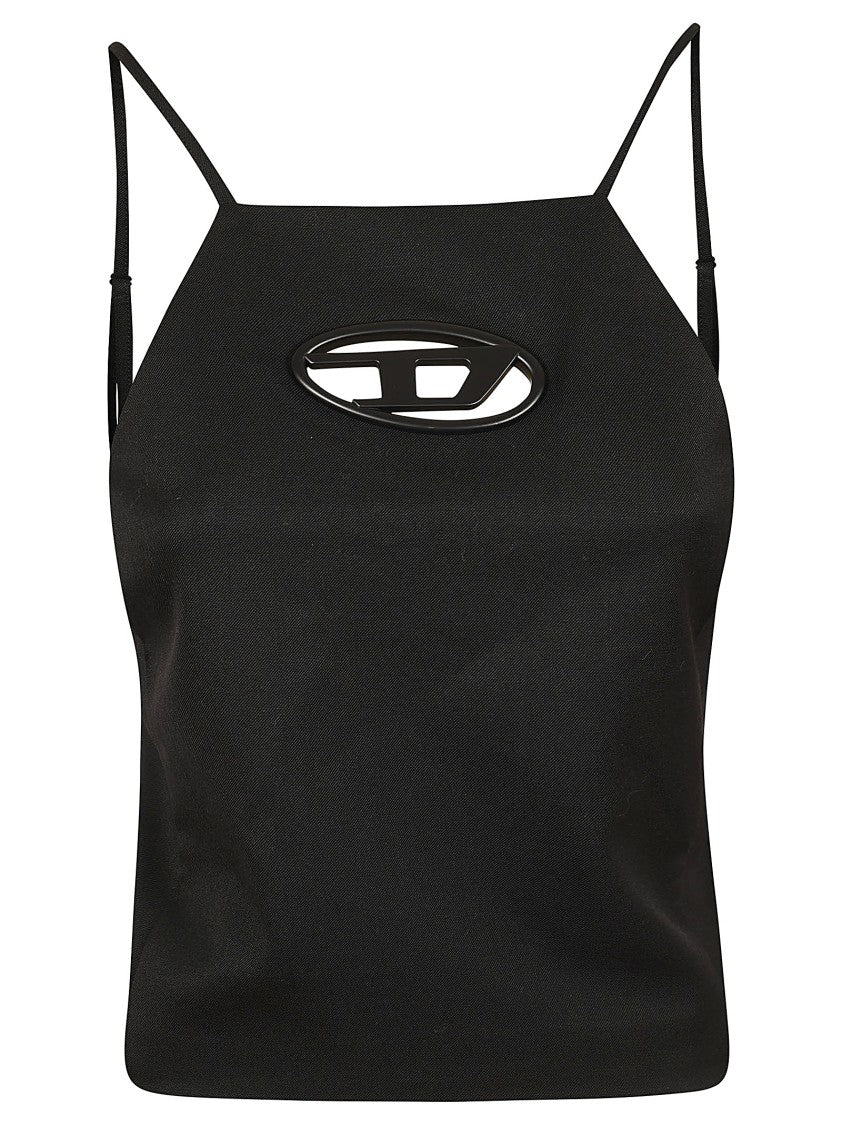 Diesel Sleek Strappy Wool Blend Top