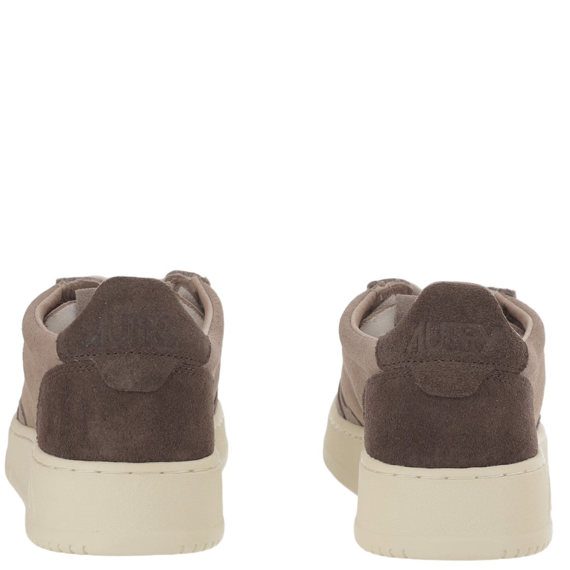 Autry Suede Brown Medalist Low Sneakers With Contrast Heel Tab