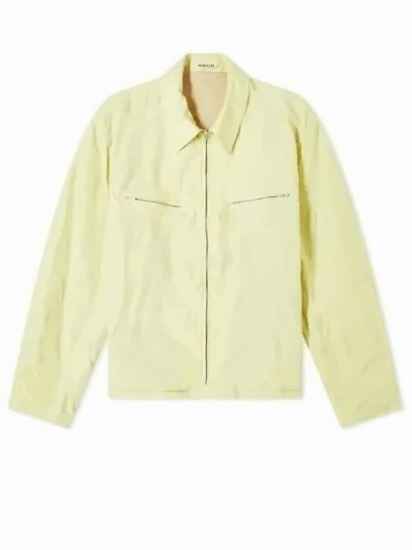 Auralee Relaxed Fit Wool Jacket With Classic Collar