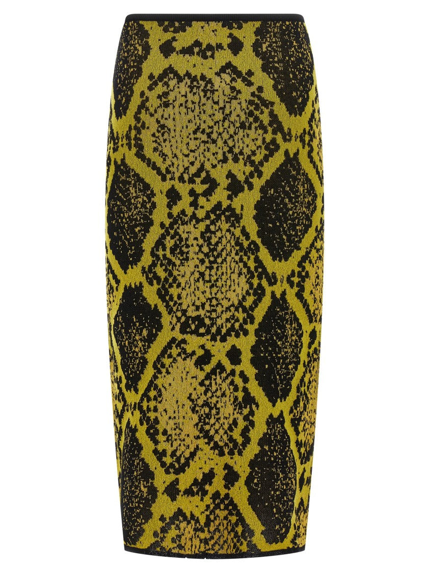 The Attico Python Jacquard Skirt