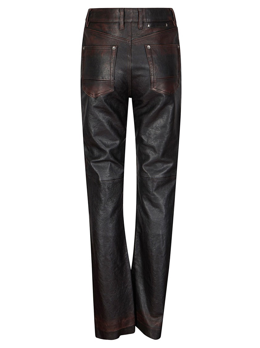 Golden Goose Journey W's Straight Peg Nappa Leather Pants