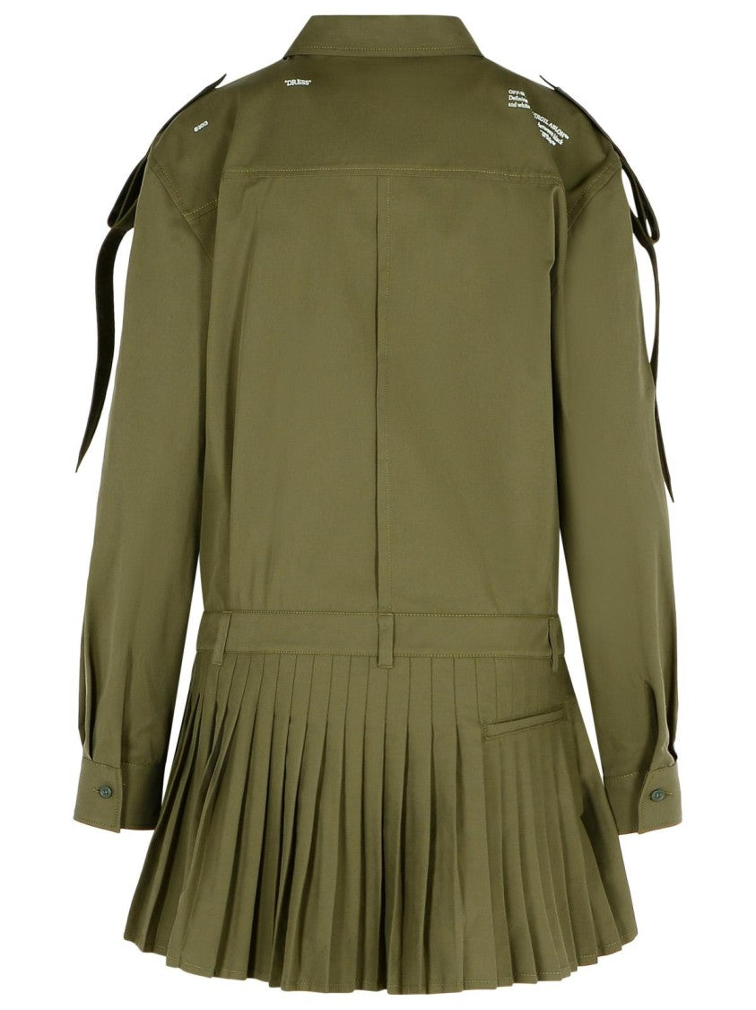 Off-White Savana Green Cotton Dress