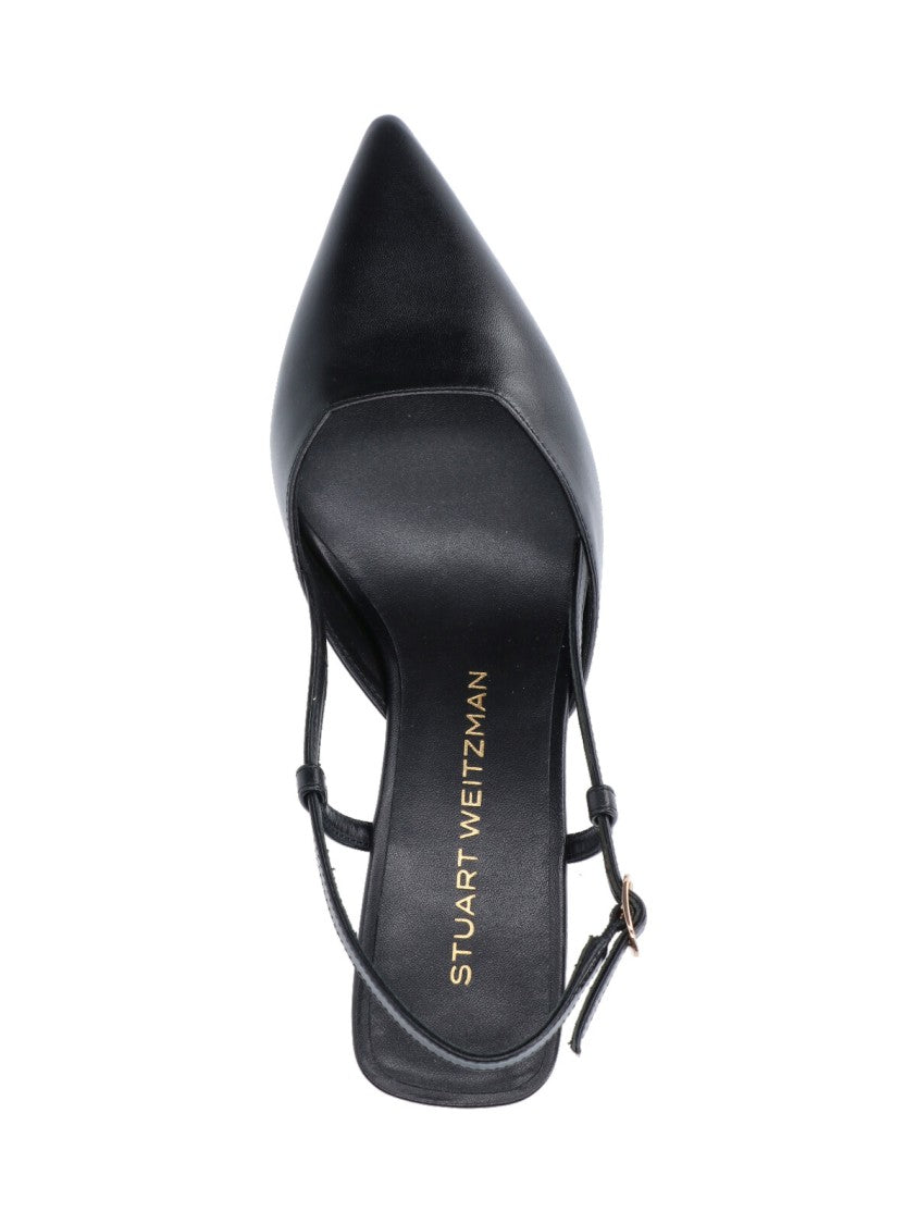 Stuart Weitzman Black Vinnie 50 Calf Leather Pumps