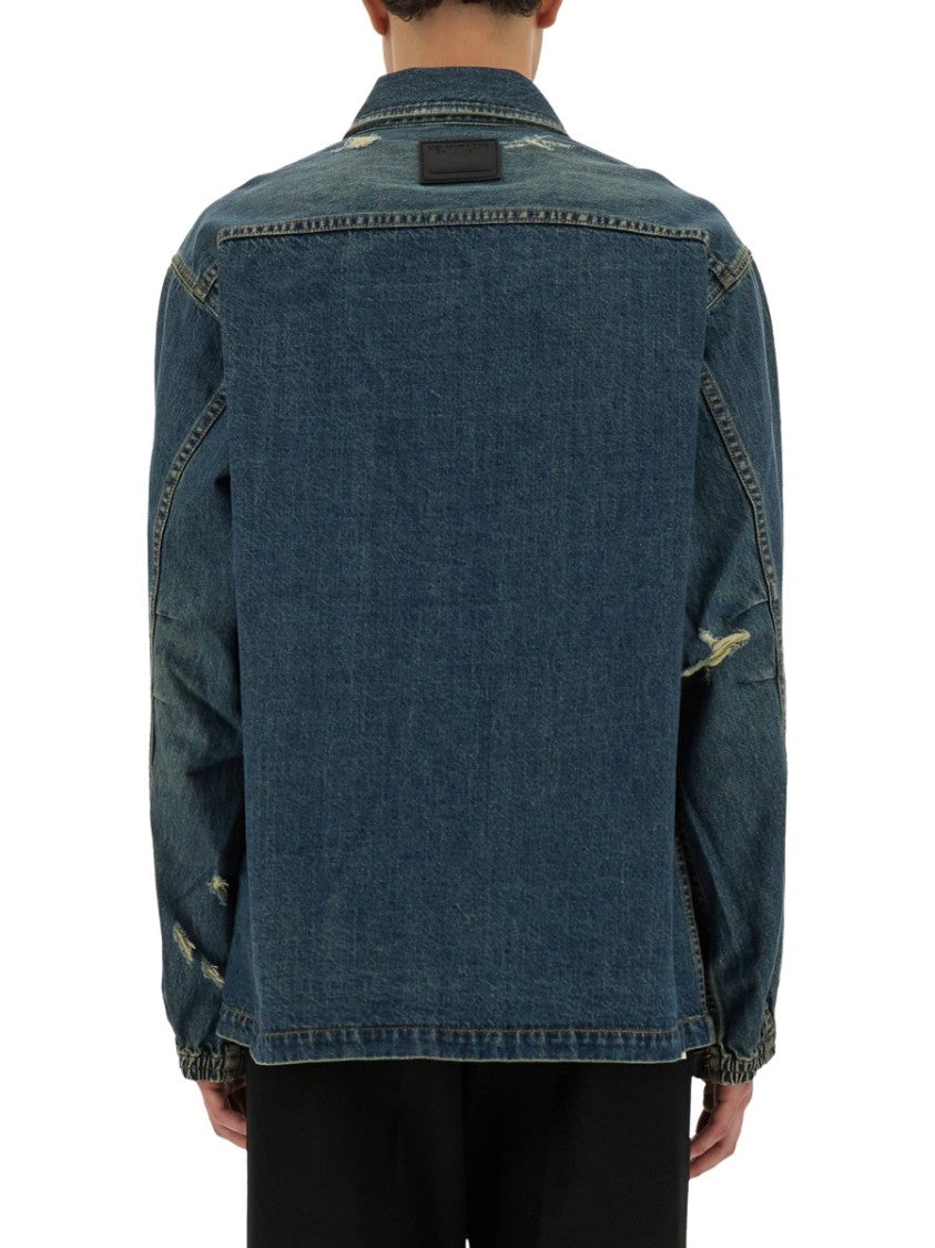 Helmut Lang Distressed Denim Uniform Shirt