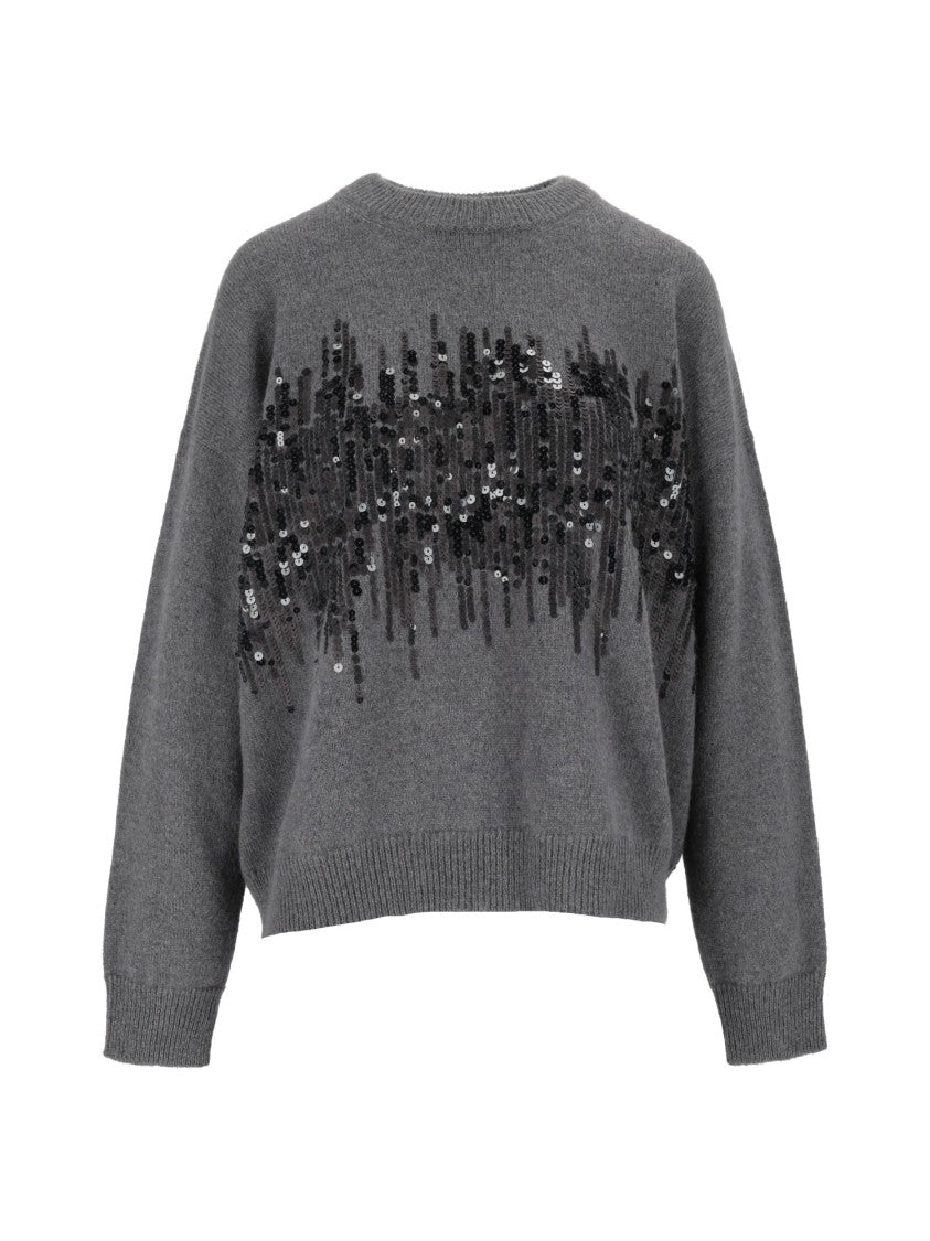 Peserico Relaxed Fit Sequin Detail Knitted Sweater