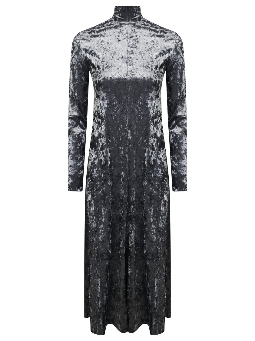 Forte Forte Abito Lungo Dolcevita Stretch Velvet