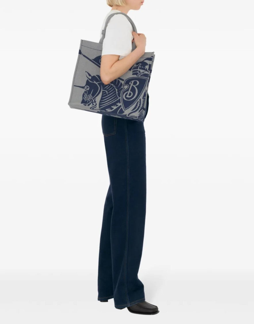 Burberry Ekd Knight Logo Tote Bag