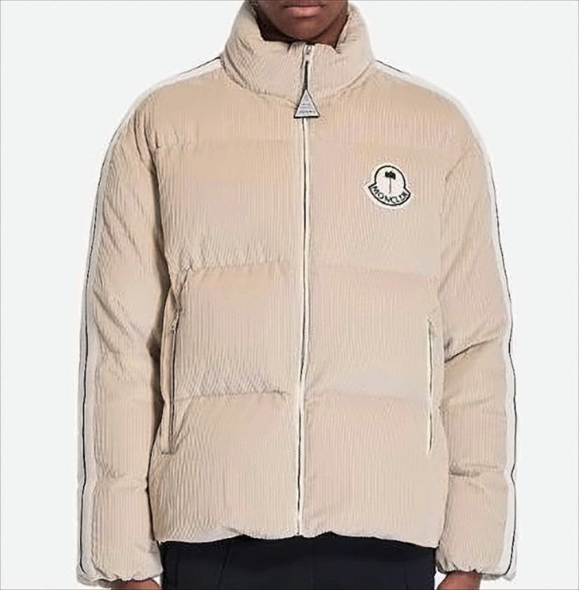 Moncler High Collar Padded Jacket With Horizontal Quilting