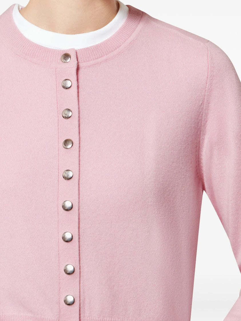 Isabel Marant Neutral Idesia Cropped Merino Cardigan