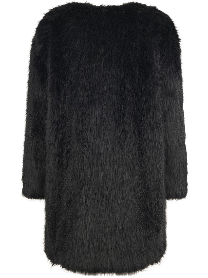 Max Mara Classic Black Polyester Coat