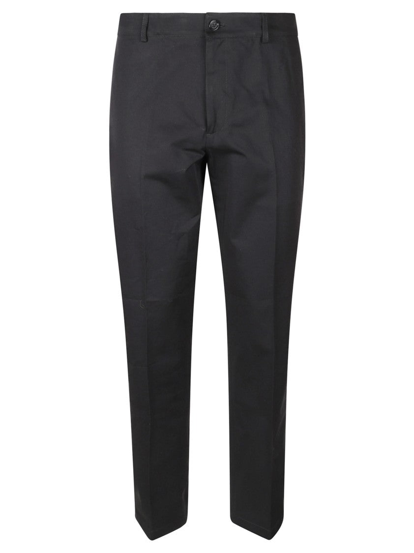 Burberry Tailored Black Trousers With Classic Straight Leg And Subtle Sheen