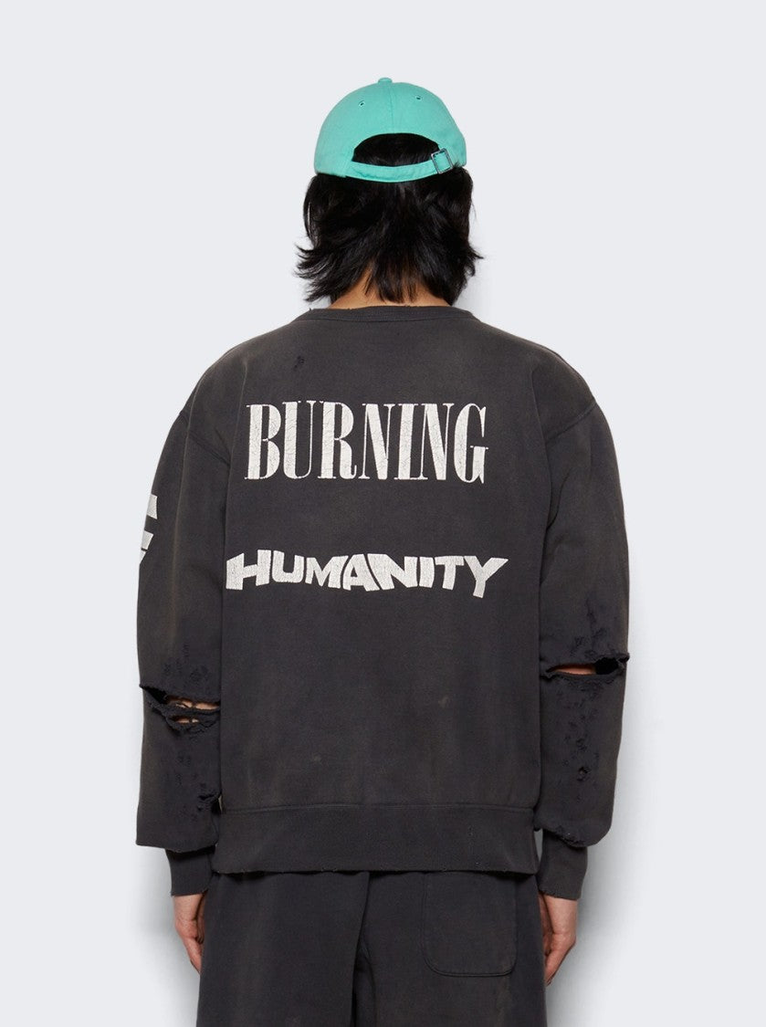 Saint Mxxxxxx Burning Crewneck Sweatshirt
