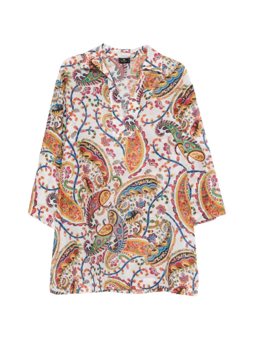 Etro Multicolour Paisley Pattern Shirt With Relaxed Fit