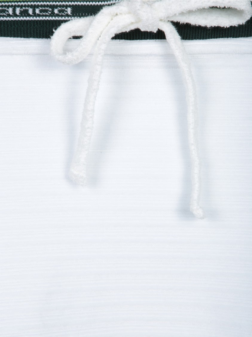 Casablanca White Velour Mini Skirt