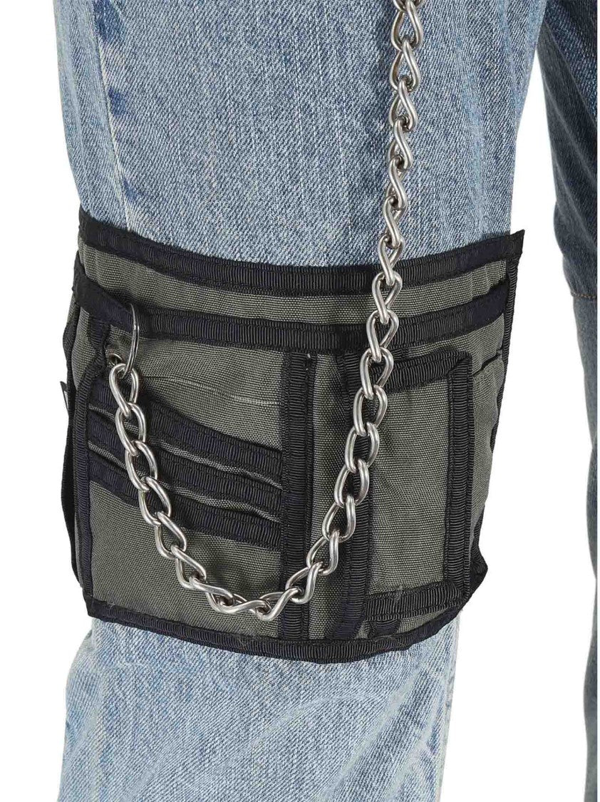 Martine Rose Patchwork Denim Jeans With Pendant Chain