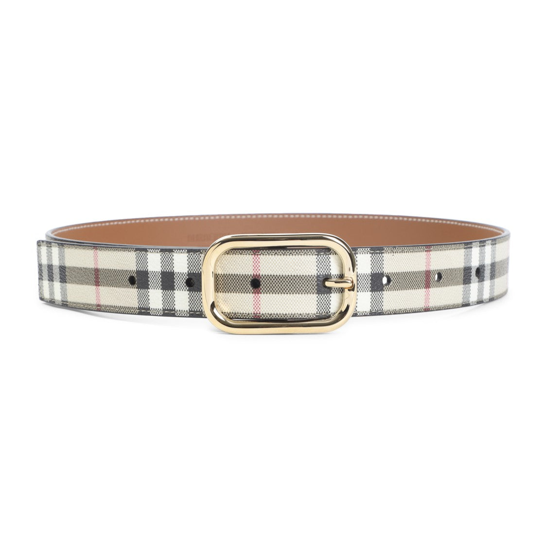 Burberry Check Archive Beige Polyurethane Belt