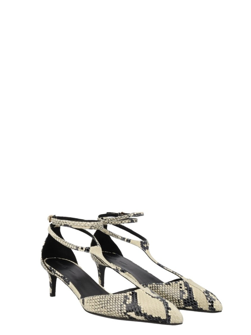 Khaite Mia Pointed Toe Snakeskin Pumps