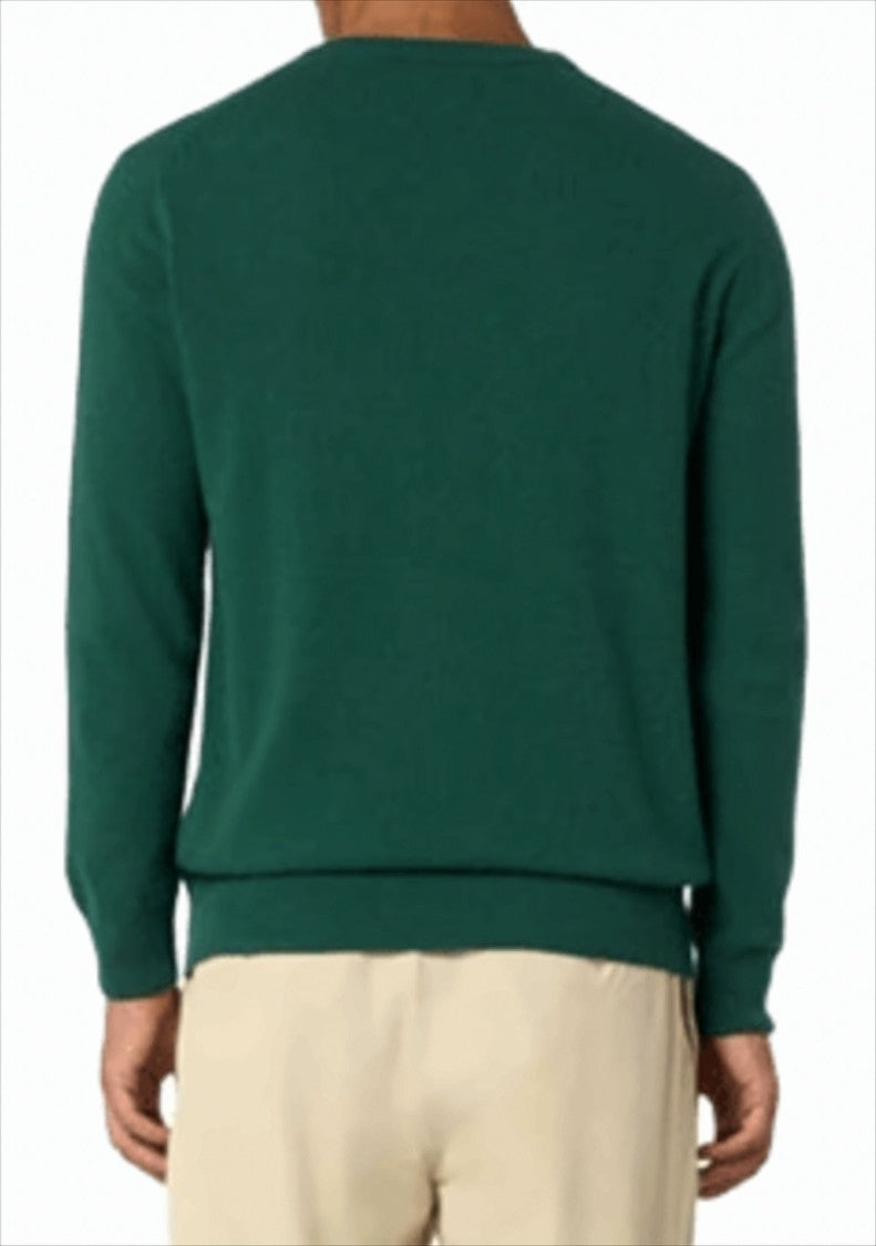 Mc2 Saint Barth Crew Neck Wool-Cashmere Blend Sweater With Jacquard Detail