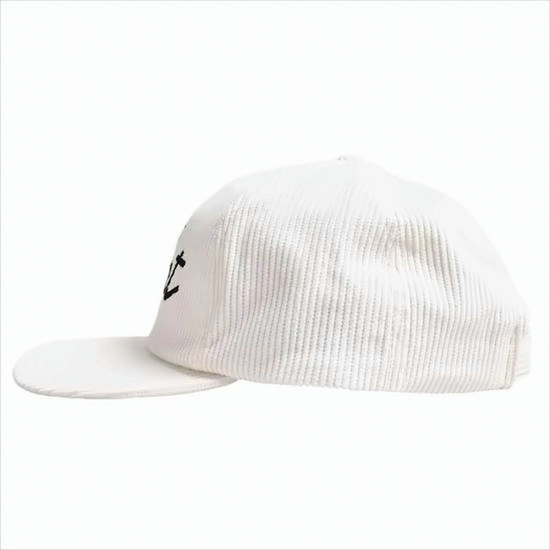 Saint Mxxxxxx Curved Brim Ribbed Cotton Cap With Embroidered Text