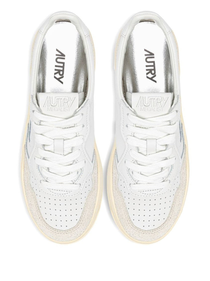 Autry Low-Top Leather Sneakers With Perforated Detailing