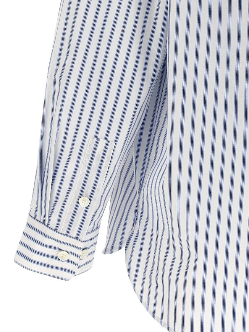 A.P.C. Oversized Striped Button-Down Shirt With Logo Details