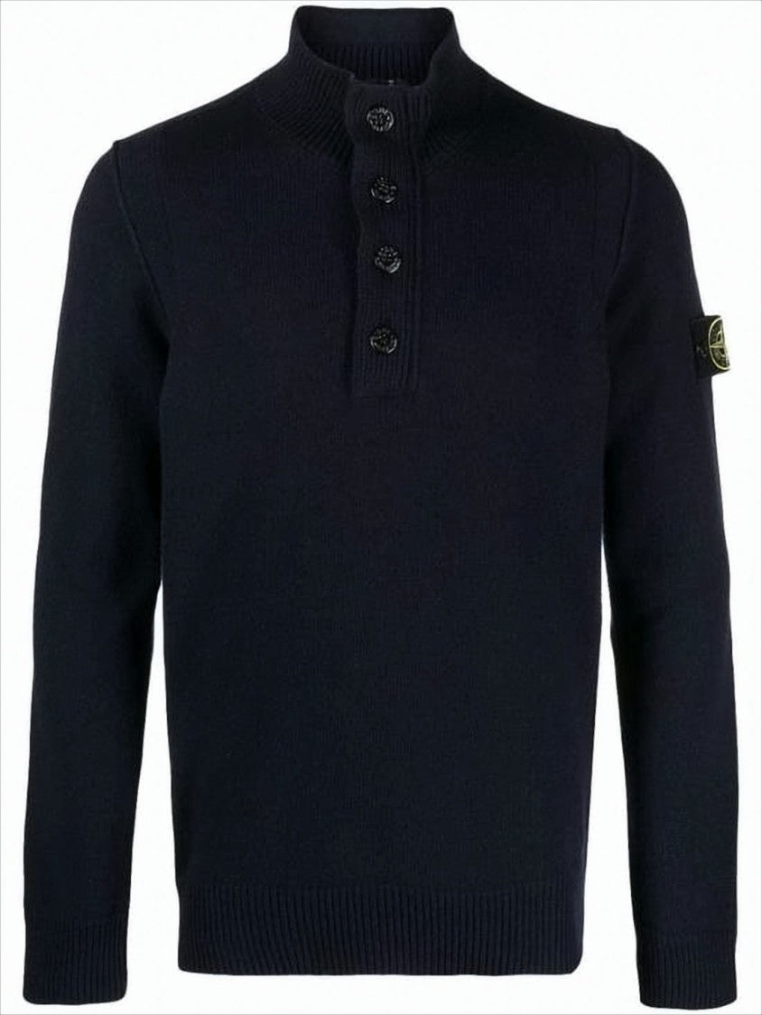Stone Island Ribbed High Collar Turtleneck Sweater