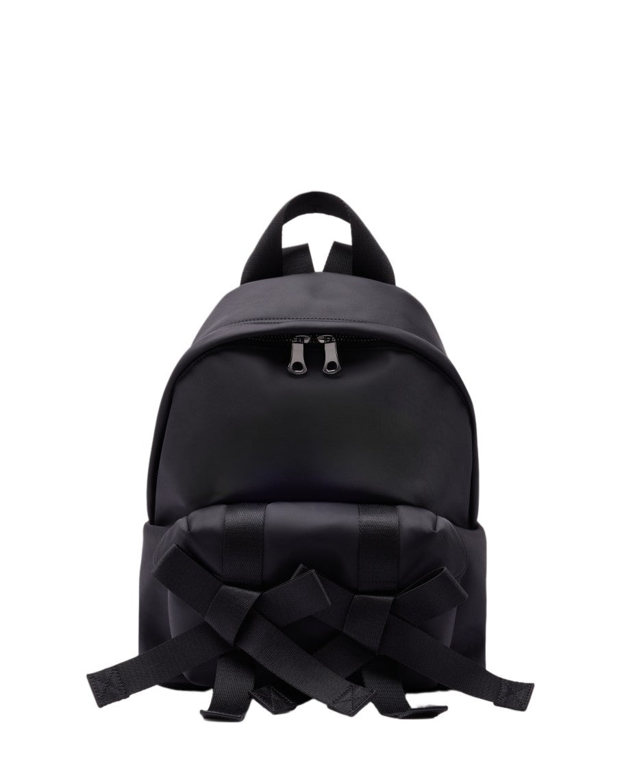 Simone Rocha Compact Bow Front Backpack With Pearl Embellishments