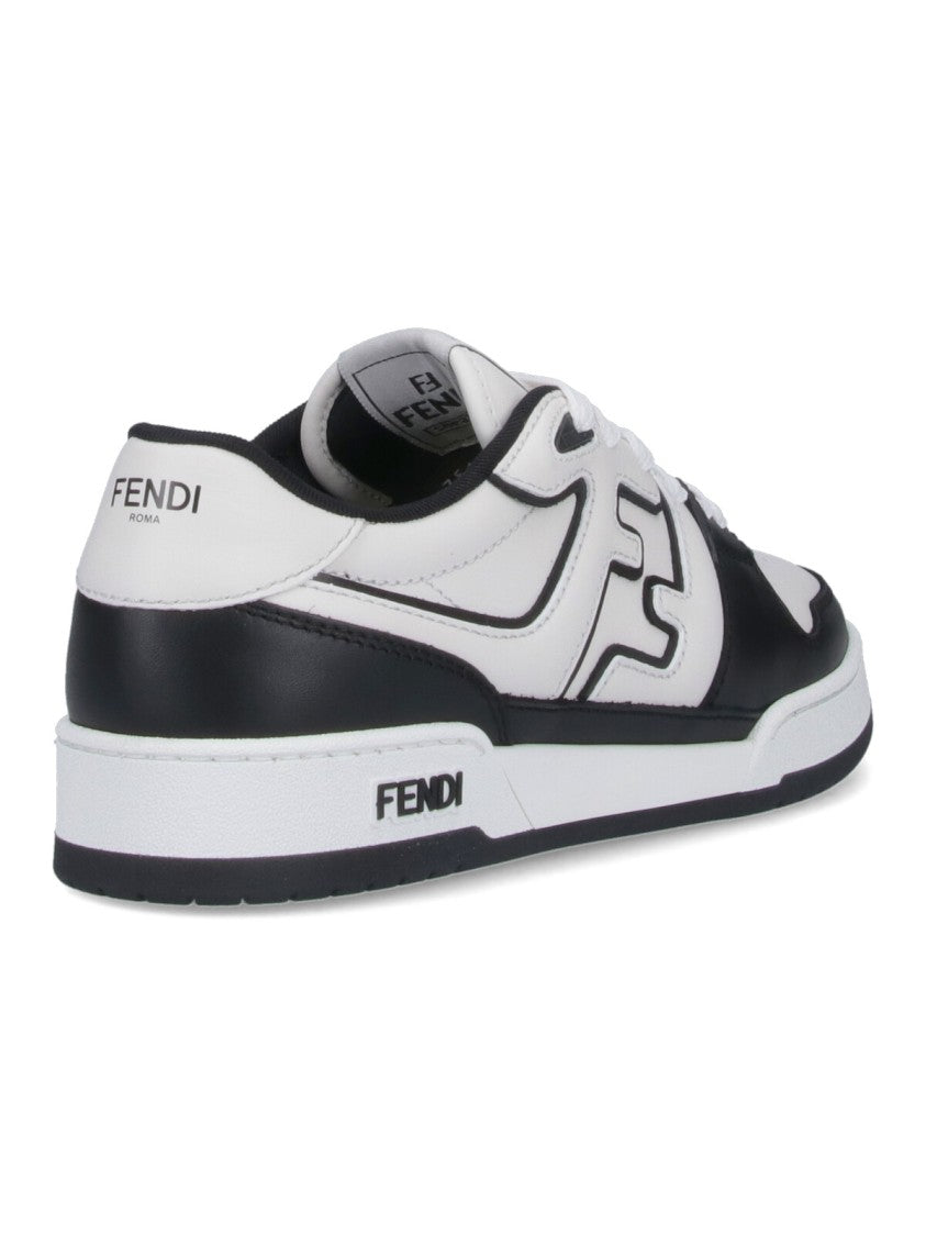 Fendi "Match" Low-Top Sneakers – White