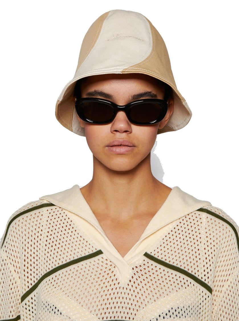 Jacquemus Le Bob Gelato Bucket Hat Beige And Off White