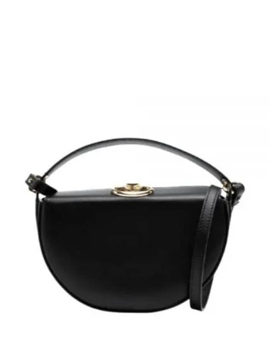 Valentino Garavani Smooth Calfskin Half-Moon Shoulder Bag With Gold-Tone Clasp