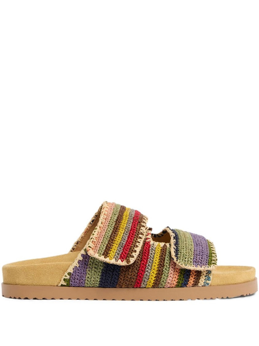 Dsquared2 Multicolour Silk And Nylon Strappy Sandals
