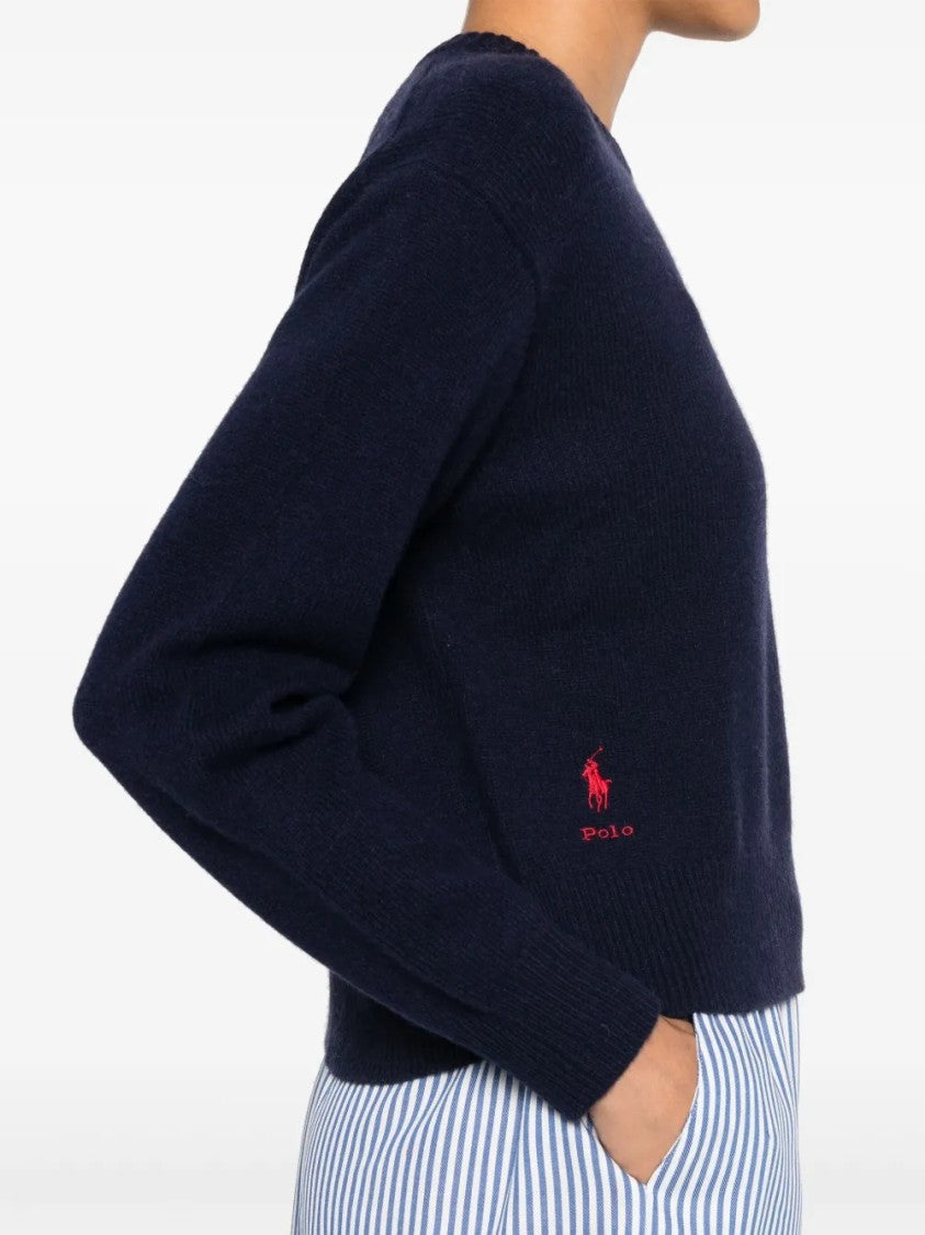 Polo Ralph Lauren Cropped Relaxed Fit Long Sleeve Pullover