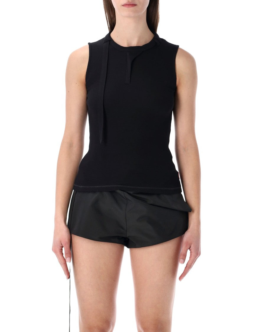Diesel T-Iara Sleeveless Ribbed Cotton Top