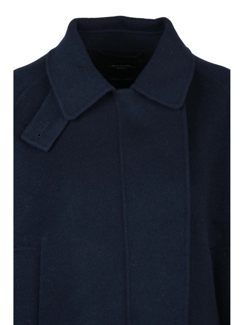 Max Mara Cropped Boxy Fit Carella Coat With Concealed Button Closure