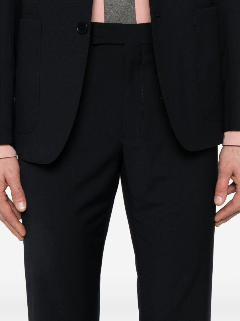 Ermenegildo Zegna Midnight Blue Suit With Concealed Fastenings