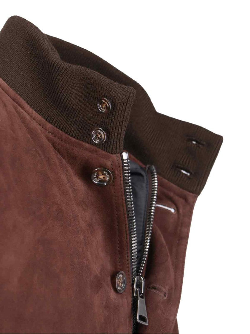 Valstar "Valstarino" Suede Bomber Jacket – Brown